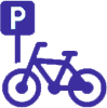 bicycle by a parking sign